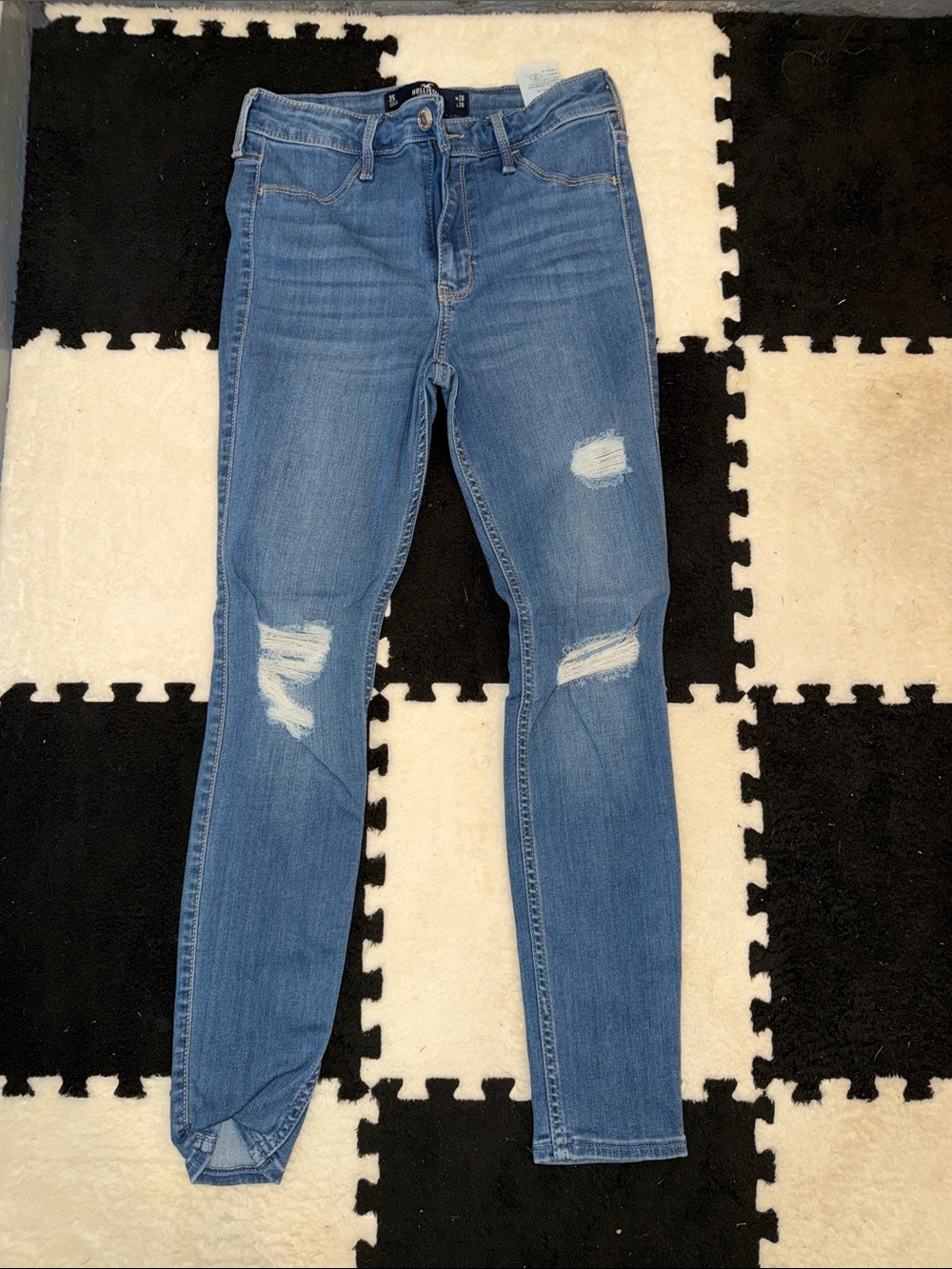 Hollister Light Blue Distressed Skinny Jeans
